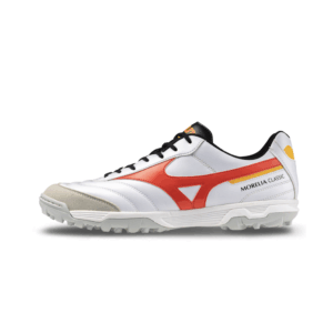 Zapatilla De Fútbol Unisex  Morelia Sala Classic TF Mizuno Q1GB2402 - White/Radiant Red/Citrus