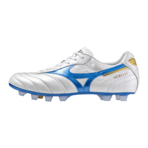 ZAPATO DE FÚTBOL UNISEX MORELIA II JAPAN  MIZUNO P1GA2401 - White/Laser Blue/Gold