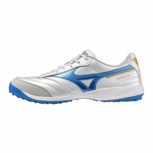 ZAPATILLA DE FÚTBOL UNISEX MORELIA SALA PRO MIZUNO Q1GB2413 - White/Laser Blue/Gold
